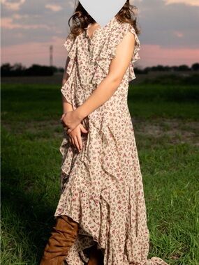 Joyfolie “Mia Joy” Floral Ruffle Maxi Dress | Girls Size 8 | Worn Once